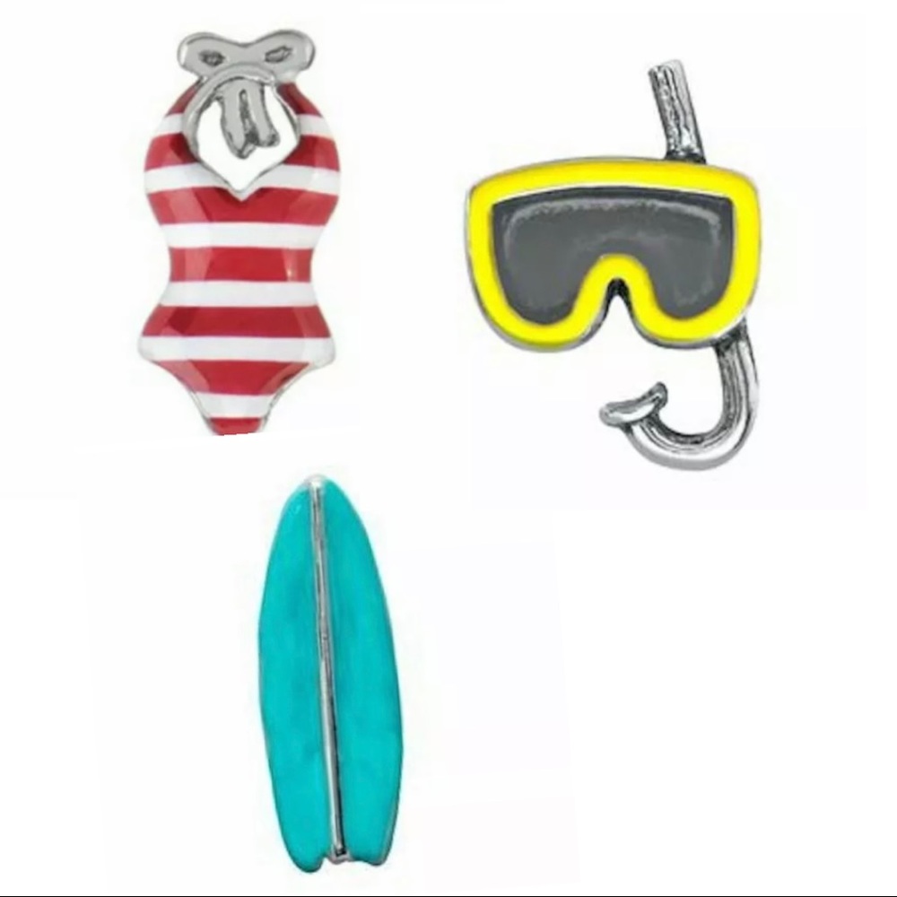 Origami Owl Summer Surfing Charm Set